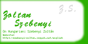 zoltan szebenyi business card